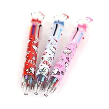 Hello Kitty 0.7mm 6-Color Ballpoint Pen - Cute & Fun