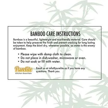 Purelite Modern Scandinavian Bamboo Salad Bowl with Serving Set