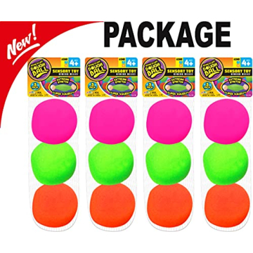 Squishy Dough Ball Stress Relief Toy Neon Colors