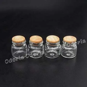 Odoria 1/12 Miniature Glass Jars Set – 4Pcs Dollhouse Decoration Accessories