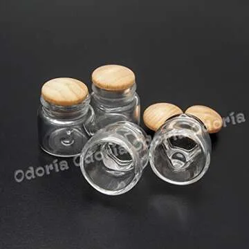 Odoria Mini Glass Jars Set for Dollhouse Decor