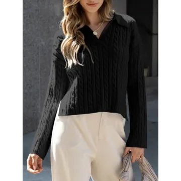 Stylish Saodimallsu Cable Knit Sweater for Women