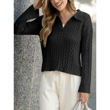 Stylish Saodimallsu Cable Knit Sweater for Women