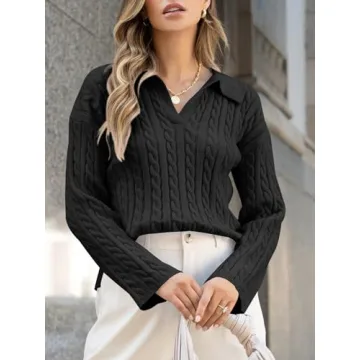 Stylish Saodimallsu Cable Knit Sweater for Women