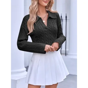 Stylish Saodimallsu Cable Knit Sweater for Women
