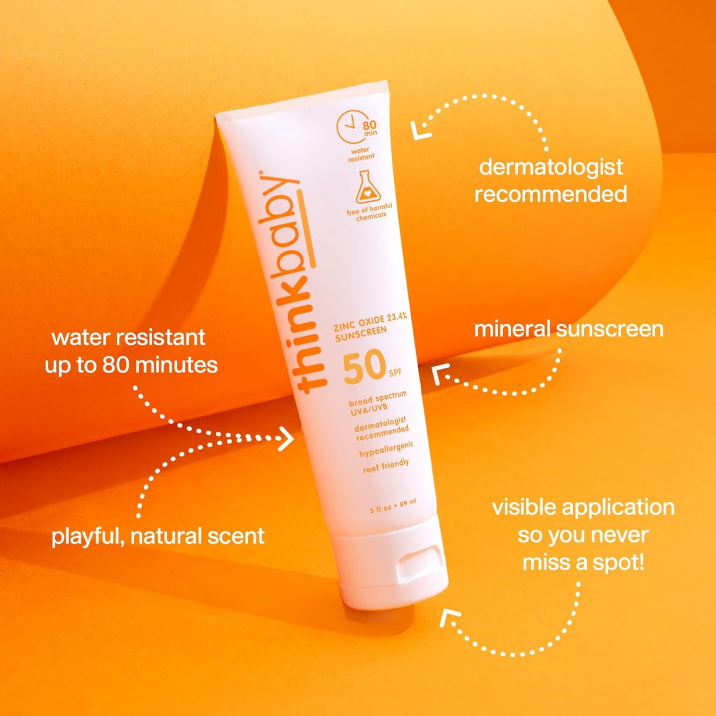 Thinkbaby SPF 50+ Safe Baby Mineral Sunscreen Lotion