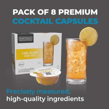 Bartesian Long Island Iced Tea Cocktail Mixer Capsules for Cocktail Machine – Home Bar Mixology Co...