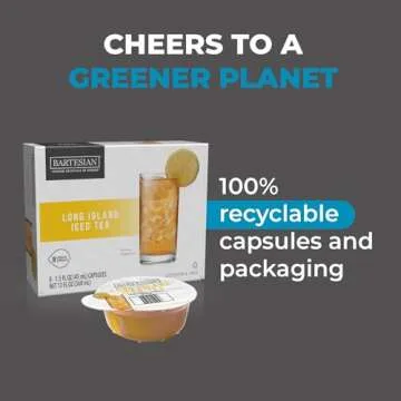 Bartesian Long Island Iced Tea Cocktail Mixer Capsules for Cocktail Machine – Home Bar Mixology Cocktails Mix Pod Capsule Set To Use With the Bartesian Cocktail Drink Maker Machine – Pack of 8