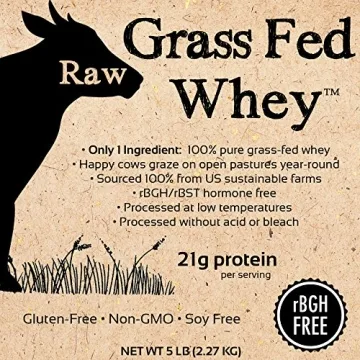 Premium Raw Grass Fed Whey Protein Powder - 5LB