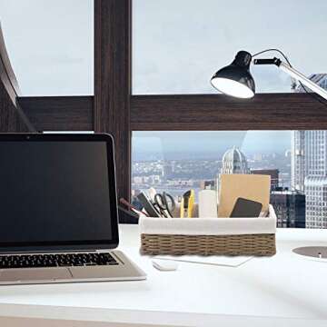 HOSROOME Bathroom Wicker Baskets for Organizing Toilet Paper Basket Storage Basket for Toilet Tank Top Decorative Basket for Closet, Bedroom, Bathroom, Entryway, Office（Set of 2,Brown)