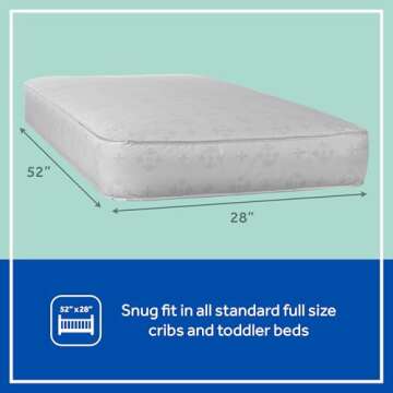 Sealy Baby Posture Haven Orthopedic Antibacterial 2 Stage Waterproof Crib Mattress plus Toddler Bed ...