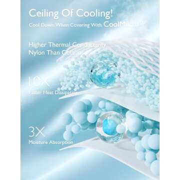 Momcozy Life CoolMurm Cooling Comforter for Hot Sleepers, Full/Queen 90"x90" Hot Flashes Cooling Blanket, All-Season Lightweight Soft Breathable Cooling Quilt Duvet, Stay Cool All Night, Smoky Grey