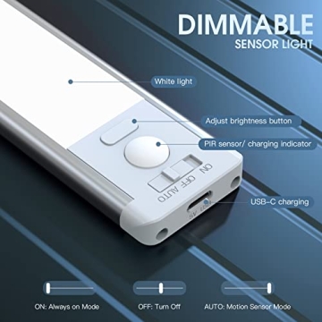 Rechargeable Motion Sensor Under Cabinet Lights Set