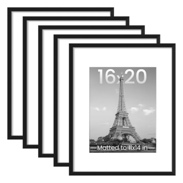 Upsimples 16x20 Picture Frame Set of 5 - Stylish Display