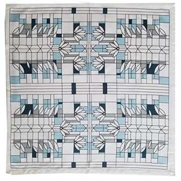 KAF Home Frank Lloyd Wright Printed Dinner Napkin 20 x 20-inch 100-Percent Cotton Set of 4 (Water Li...