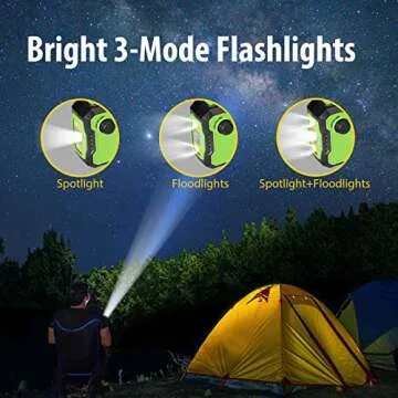 Megatek Emergency NOAA Weather AM/FM Radio with 5000mAh Battery USB-C Phone Charger, Hand-Crank/Solar Powered Survival Radio with Flashlight, Reading Light and Headphone Jack