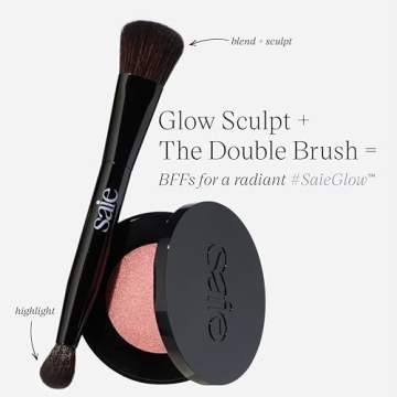 Saie Glow Sculpt Highlighter + Cream Blush for Radiant Skin