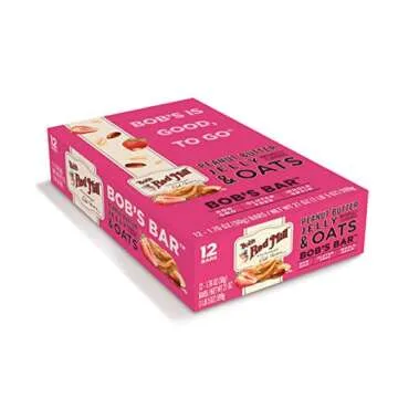 Bob's Red Mill 12pk Peanut Butter Jelly & Oats Bar, 12 bars (Pack of 1) - Non GMO, Gluten Free, Kosher
