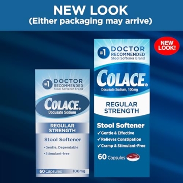 Colace Regular Strength Stool Softener Capsules for Relief