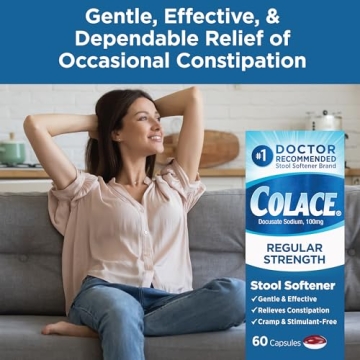Colace Regular Strength Stool Softener Capsules for Relief