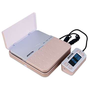 Accuteck ShipPro W-8580 110lbs x 0.1 oz Gold Digital Shipping Postal Scale, Limited Edition