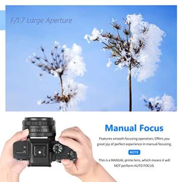 Neewer 35mm F1.7 Large Aperture Lens for Sony Cameras