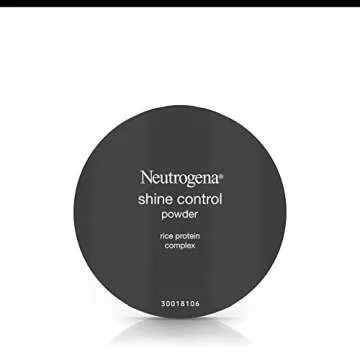 Neutrogena Shine Control Mattifying Face Powder for Oily or Combination Skin, Lightweight & Oil-Absorbing Powder with Rice Protein, Compact with Application Sponge, Invisible 10,.37 oz.