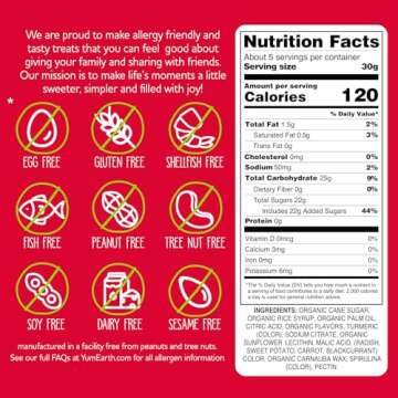 YumEarth Organic Giggles - Allergy Friendly, Vegan Candy