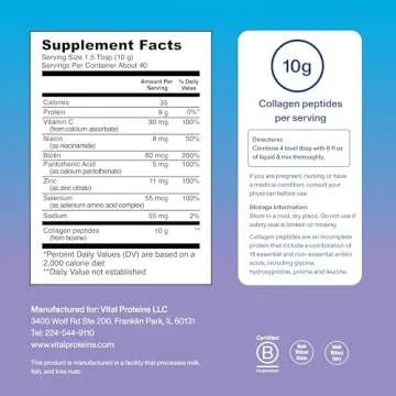 Vital Proteins Collagen Peptides Beauty for Healthy Skin