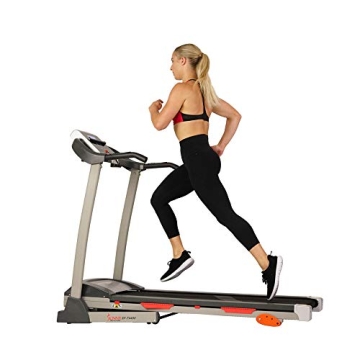 Sunny Health & Fitness Folding Incline Treadmill with Tablet and Device Holder - Perfect for All Fit...