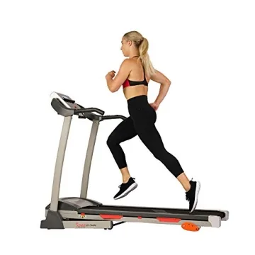Sunny Health & Fitness Folding Incline Treadmill with Tablet and Device Holder - Perfect for All Fit...
