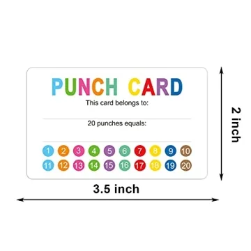 Reward Punch Cards for Kids Teachers 200 Pack