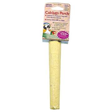 PENN-PLAX Bird-Life Calcium Bird Perch – Naturally Trims Nails & Beak – Great for Parakeets, Lov...