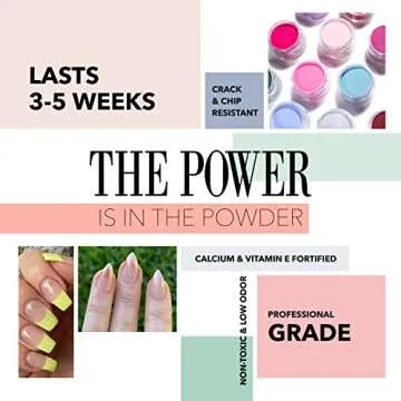 Revel Nail Dip Powder - Dip Build Powder, Nail Strengthener, Long-Lasting Dip Nails, Clear Dip Powder for French Nails, DIY Nails, Professional Nail Dipping Powder, Vivien (Clear) 2 Oz