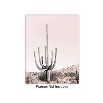 Desert Cactus Travel Photo Set - 8x10 Volkswagen Van Picture Posters - Gift for American West Photog...