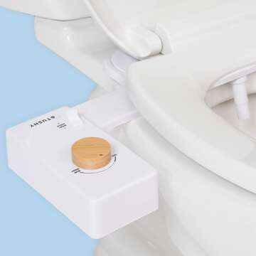 TUSHY Classic 3.0 Bidet Toilet Seat Attachment - A Non-Electric Self Cleaning Water Sprayer with Adj...