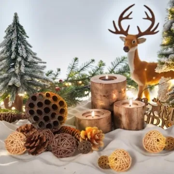DomeStar Pine Cone Set 38PCS for Christmas Decor