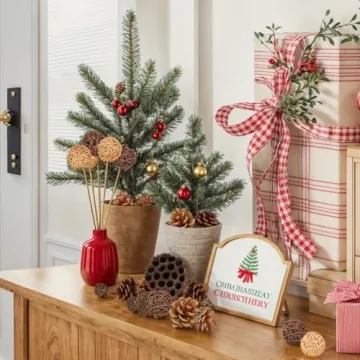 DomeStar Pine Cone Set 38PCS for Christmas Decor