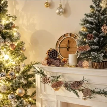 DomeStar Pine Cone Set 38PCS for Christmas Decor