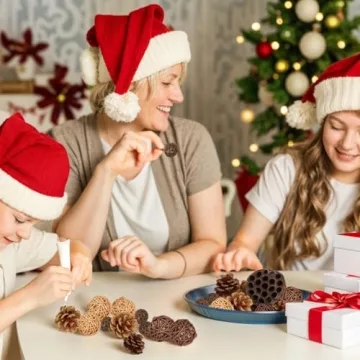 DomeStar Pine Cone Set 38PCS for Christmas Decor