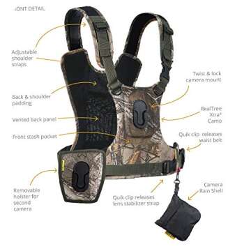 Cotton Carrier CCS G3 Camera and Binocular Harness - Camo