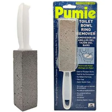 PUMIE Toilet Bowl Ring Cleaner, TBR6, Pumice Stone with Handle for Cleaning Toilet Rings and Stains,...