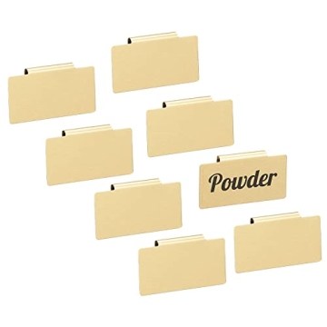 mDesign Clip-On Basket and Bin Tags for Organizing Cosmetics