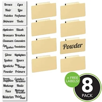 mDesign Clip-On Basket and Bin Tags for Organizing Cosmetics