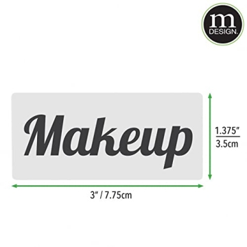 mDesign Clip-On Basket and Bin Tags for Organizing Cosmetics