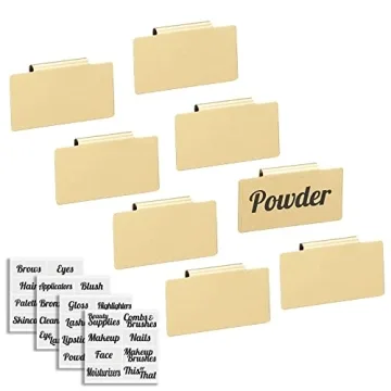 mDesign Clip-On Basket and Bin Tags for Organizing Cosmetics