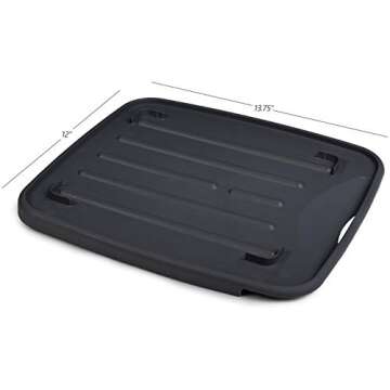 Masirs Pop-Up Collapsible Dish Drying Rack: Convenient Storage, Drains into Sink, Eight Large Plate Capacity, Sectional Cutlery and Utensil Compartment. Compact and Portable Design.