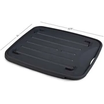 Masirs Pop-Up Collapsible Dish Drying Rack: Convenient Storage, Drains into Sink, Eight Large Plate Capacity, Sectional Cutlery and Utensil Compartment. Compact and Portable Design.