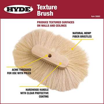 HYDE 09880 Texture Brush Large - Durable Tool for Stunning Finishes