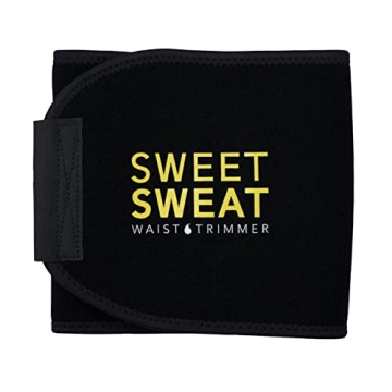 Sweet Sweat Waist Trimmer for Women and Men - Sweat Band Waist Trainer Belt for High Intensity Train...